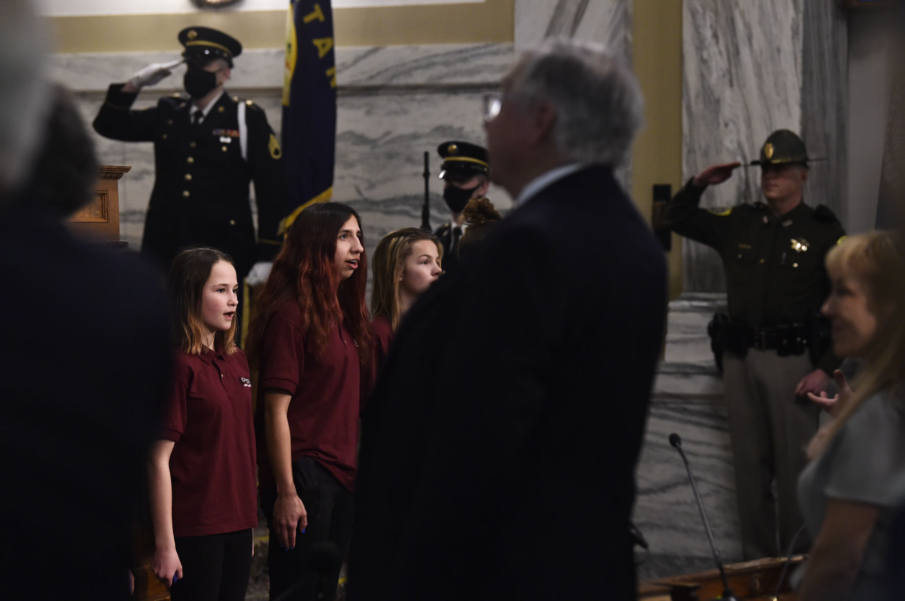 A choir from Dutton-Brady school